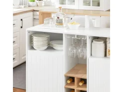 SoBuy Kücheninsel Küchenschrank Kommode Sideboard Buffet KNL07-WN* Sideboards|Kommode