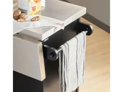 SoBuy Kücheninsel Küchenwagen Küchenschrank Servierwagen Schwarz FKW71-SCH