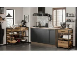 SoBuy Kücheninsel Sideboard mit Schublade Kommode Küchenschrank Vintage FSB85-PF