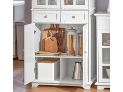 SoBuy Küchenschrank Hochschrank Badezimmerschrank Buffet Kommode FSB76-W* Schränke
