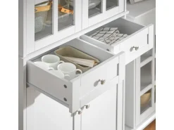 SoBuy Küchenschrank Hochschrank Badezimmerschrank Buffet Kommode FSB76-W* Schränke