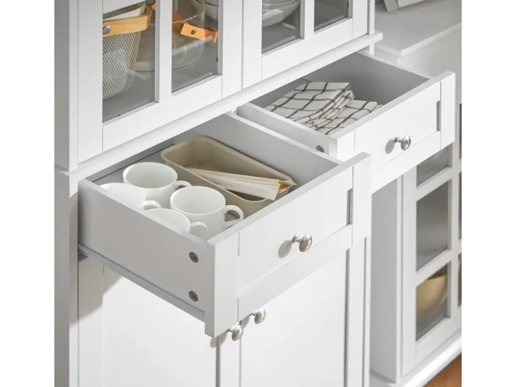 SoBuy Küchenschrank Hochschrank Badezimmerschrank Buffet Kommode FSB76-W* Schränke
