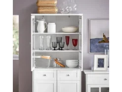 SoBuy Küchenschrank Hochschrank Badezimmerschrank Buffet Kommode FSB76-W* Schränke