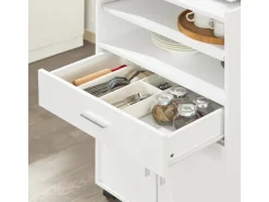 SoBuy Küchenschrank Küchenwagen Mikrowellenschrank Servierwagen FSB09-W