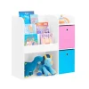 SoBuy Kinder Bücherregal Kinderregal mit 5 Ablagen Spielzeugregal Weiß KMB37-F* Aufbewahrung|Regal Weiß