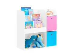 SoBuy Kinder Bücherregal Kinderregal mit 5 Ablagen Spielzeugregal Weiß KMB37-F* Aufbewahrung|Regal Weiß