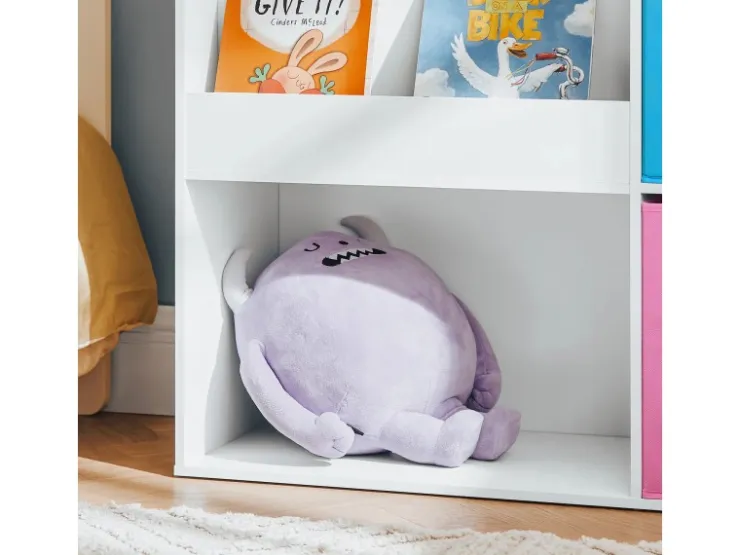SoBuy Kinder Bücherregal Kinderregal mit 5 Ablagen Spielzeugregal Weiß KMB37-F* Aufbewahrung|Regal Weiß