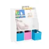 SoBuy Kinder Bücherregal Kinderregal mit Ablagen Aufbewahrungsregal Weiß KMB34-F