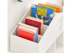SoBuy Kinder Bücherregal mit Haus-Design Kinderregal Spielzeugregal Weiß KMB49-W* Bücherregale