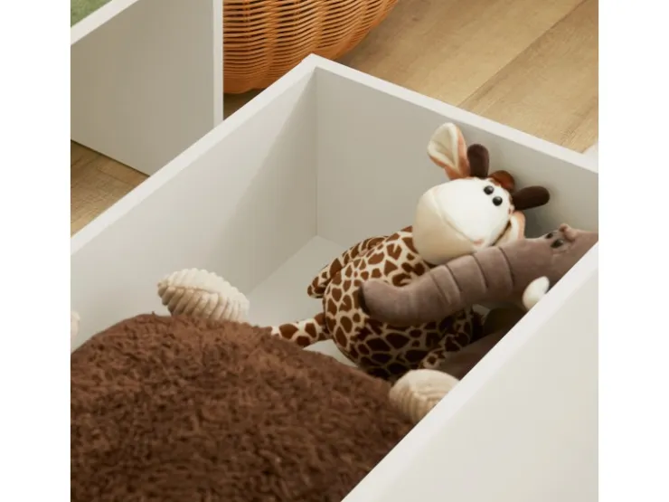 SoBuy Kinder Spielzeugtruhe Spielzeugkiste Aufbewahrungsbox Schuhbank KMB80-W* Sitzbänke