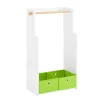 SoBuy Kindergarderobe mit 2 Boxen Kinderkleiderständer Kleiderschrank KMB109-W* Garderoben