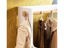 SoBuy Kindergarderobe mit 2 Boxen Kinderkleiderständer Kleiderschrank KMB109-W* Garderoben