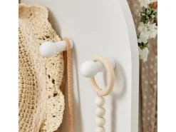 SoBuy Kinderkleiderschrank mit 3 Haken Kleiderständer mit Box KMB40-W