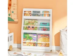 SoBuy Kinderregal Bücherregal für Kinder Wandregal Aufbewahrungsregal KMB45-W* Wandregale|Regal Weiß