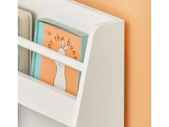 SoBuy Kinderregal Bücherregal für Kinder Wandregal Aufbewahrungsregal KMB45-W* Wandregale|Regal Weiß