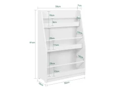 SoBuy Kinderregal Bücherregal für Kinder Wandregal Aufbewahrungsregal KMB45-W* Wandregale|Regal Weiß