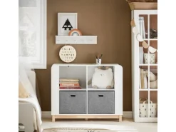 SoBuy Kinderregal Bücherregal Kinderzimmer Aufbewahrungsregal Weiß KMB85-W* Holzregale|Regal Weiß
