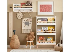SoBuy Kinderregal Bücherregal für Kinder Wandregal Aufbewahrungsregal KMB77-W* Aufbewahrung|Regal Weiß