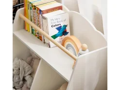 SoBuy Kinderregal mit 3 Fächern Bücherregal Aufbewahrungsregal Weiß KMB100-K-W* Holzregale