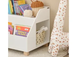 SoBuy Kinderregal mit 3 Fächern Spielzeugregal Bücherregal Standregal KMB54-W* Bücherregale