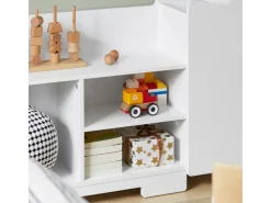 SoBuy Kinderregal mit Elefant-Design Bücherregal Kinderzimmer Weiß KMB62-W* Bücherregale