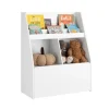 SoBuy Kinderregal Spielzeugtruhe Bücherregal Aufbewahrungsregal Weiß KMB83-W* Regal Weiß