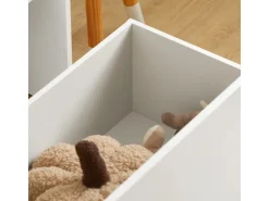 SoBuy Kinderregal Spielzeugtruhe Bücherregal Aufbewahrungsregal Weiß KMB83-W* Regal Weiß