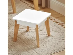 SoBuy Kindertisch mit 2 Stühlen Kindersitzgruppe mit Stauraum Maltisch KMB92-GR* Hocker