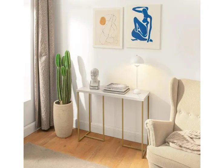 SoBuy Konsolentisch Flurtisch Dekotisch Sideboard Beistelltisch FSB58-G* Sideboards
