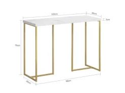 SoBuy Konsolentisch Flurtisch Dekotisch Sideboard Beistelltisch FSB58-G* Sideboards