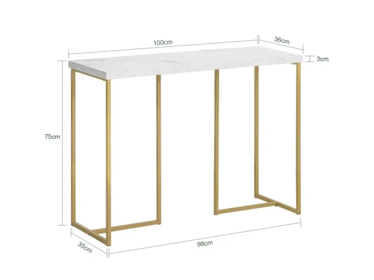 SoBuy Konsolentisch Flurtisch Dekotisch Sideboard Beistelltisch FSB58-G* Sideboards