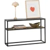 SoBuy Konsolentisch Glasoberfläche Flurtisch Sideboard Beistelltisch FSB43-SCH* Sideboards