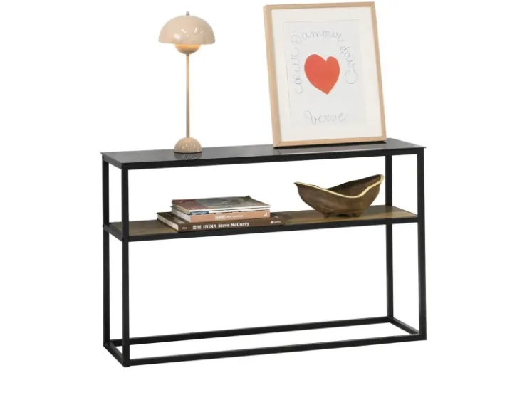 SoBuy Konsolentisch Glasoberfläche Flurtisch Sideboard Beistelltisch FSB43-SCH* Sideboards