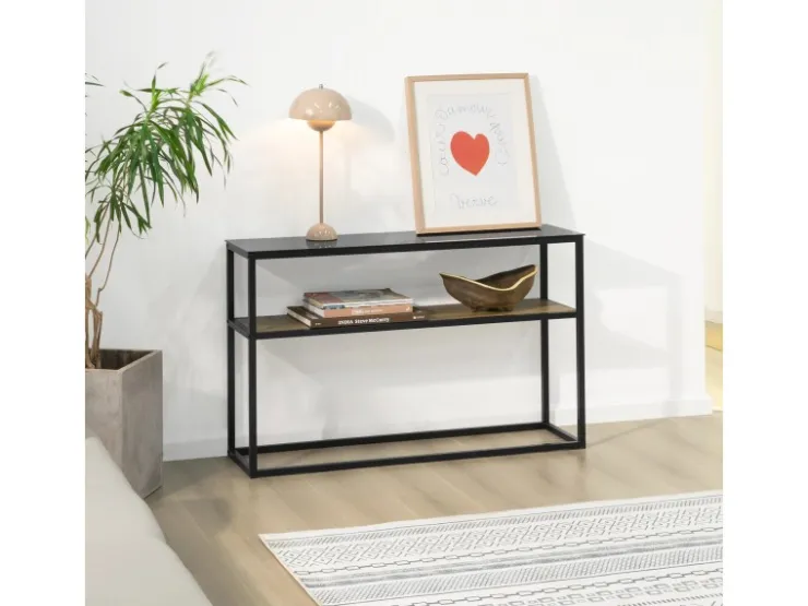 SoBuy Konsolentisch Glasoberfläche Flurtisch Sideboard Beistelltisch FSB43-SCH* Sideboards