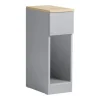 SoBuy Nachttisch mit Schublade Beistelltisch Nachtschrank Hellgrau FBT111-HG* Tische
