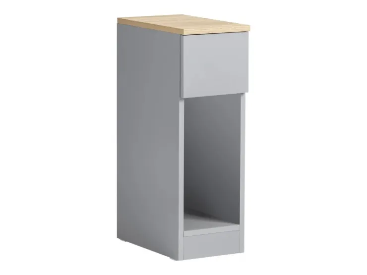 SoBuy Nachttisch mit Schublade Beistelltisch Nachtschrank Hellgrau FBT111-HG* Tische