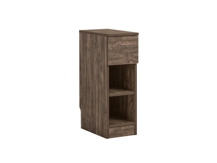 SoBuy Nachttisch Schmal Beistelltisch mit Schublade und 2 Ablage FBT111-SN* Tische