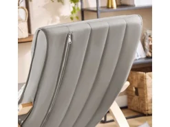 SoBuy Schaukelstuhl Schaukelsessel mit Verstellbarer Fußstütze FST16-DG* Stühle|Sessel