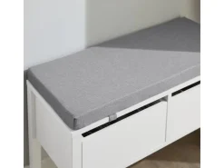 SoBuy Schuhbank mit 2 Schubladen Sitzbank mit Stauraum MDF Weiß FSR88-W* Sitzbänke