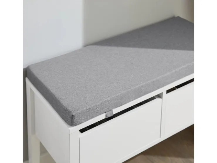 SoBuy Schuhbank mit 2 Schubladen Sitzbank mit Stauraum MDF Weiß FSR88-W* Sitzbänke