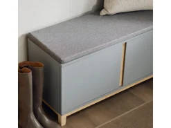 SoBuy Schuhbank mit Sitzfläche Sitzbank mit Stauraum Hell FSR117-HG