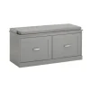 SoBuy Schuhbank mit Sitzfläche und 4 Fächern MDF Grau FSR131-HG