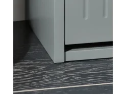 SoBuy Schuhbank Schmal mit Klappe Garderobenbank mit Sitzkissen FSR98-L-HG* Kissen|Sitzbänke