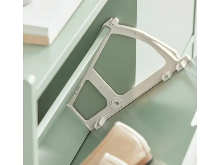 SoBuy Schuhkipper mit 4 Klappen Schuhschrank Schuhkommode Grün FSR100-GR