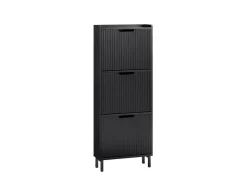SoBuy Schuhkipper mit 3 Klappen Schuhschrank Schmal für Diele Flur FSR177-H-SCH