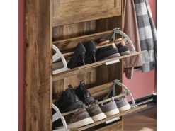 SoBuy Schuhkipper Schuhschrank mit 3 Klappen Schuhkommode FSR137-L-F* Sitzbänke