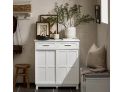 SoBuy Schuhschrank Buffet Küchenschrank Sideboard Kommode Weiß FSB84-W* Sideboards