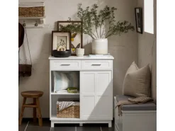 SoBuy Schuhschrank Buffet Küchenschrank Sideboard Kommode Weiß FSB84-W* Sideboards
