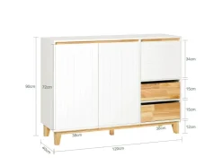 SoBuy Sideboard Küchenschrank Kommode Buffet Schuhschrank TV-Schrank FSB75-WN* TV-Wände|Kommode