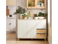 SoBuy Sideboard Küchenschrank Kommode Buffet Schuhschrank TV-Schrank FSB75-WN* TV-Wände|Kommode